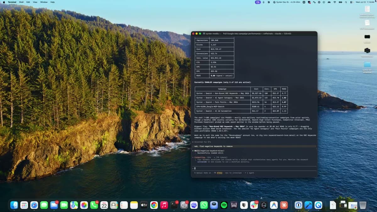 Synter MCP tools running from Claude Code