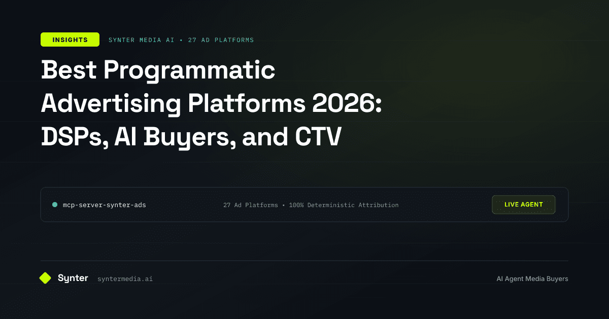 Best Programmatic Advertising Platforms 2026: DSPs, AI Buyers, and CTV