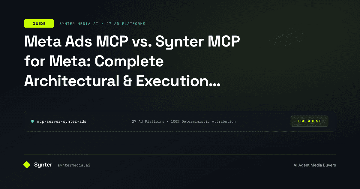 Meta Ads MCP vs. Synter MCP for Meta: Complete Architectural & Execution Guide