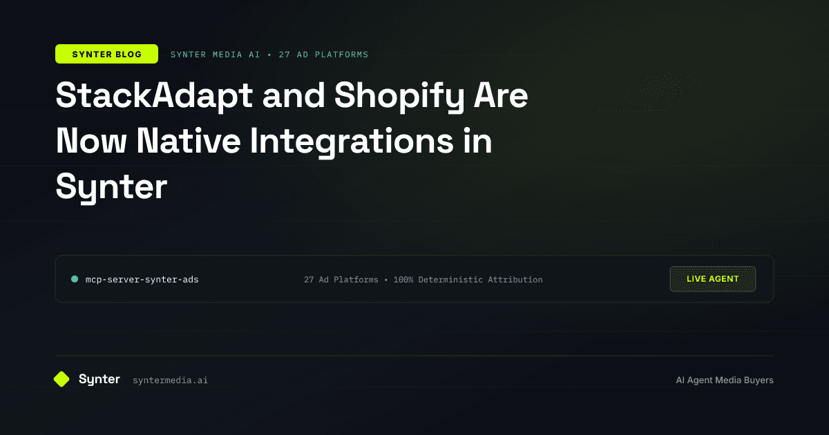 StackAdapt and Shopify Are Now Native Integrations in Synter
