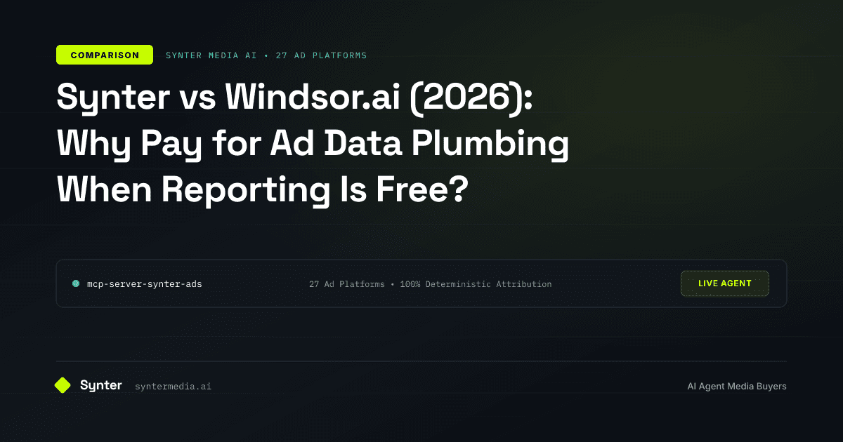 Synter vs Windsor.ai (2026): Data Plumbing vs. AI Ad Execution