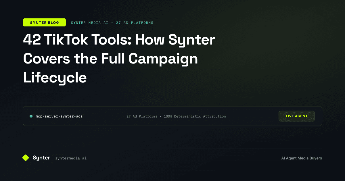 42 TikTok Tools: How Synter Covers the Full Campaign Lifecycle
