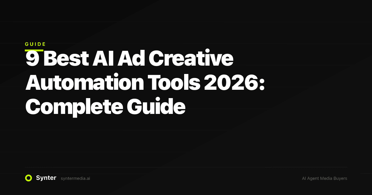 Best AI Ad Creative Automation Tools 2026