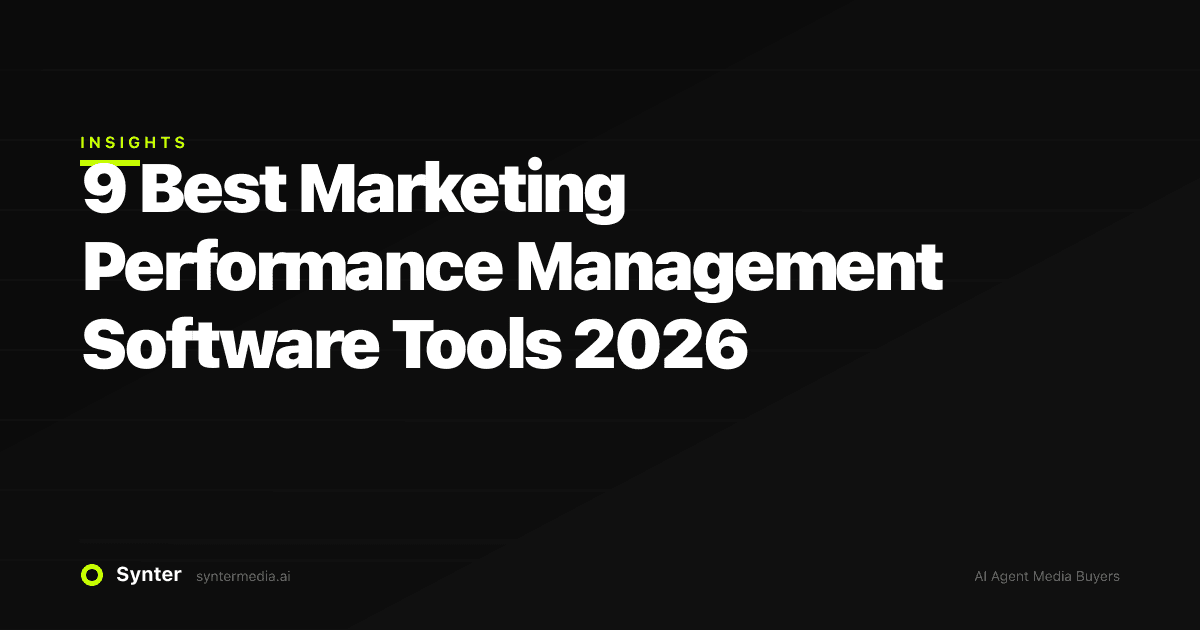 9 Best Marketing Performance Management Software Tools 2026
